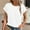 White, variant on Blmnix Womens Tops Short Sleeve Fall Pink Vacation Casual Solid Ribbed Blouse Tops for Girl Trendy