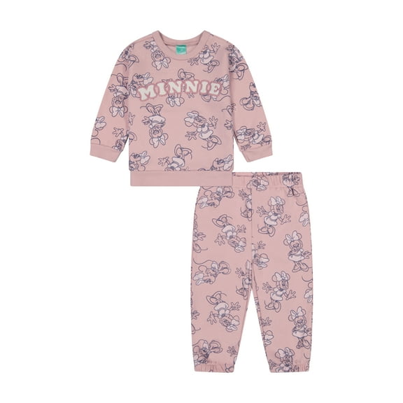 Disney Minnie Mouse Baby Girl Jogger Set, Sizes 0-9M