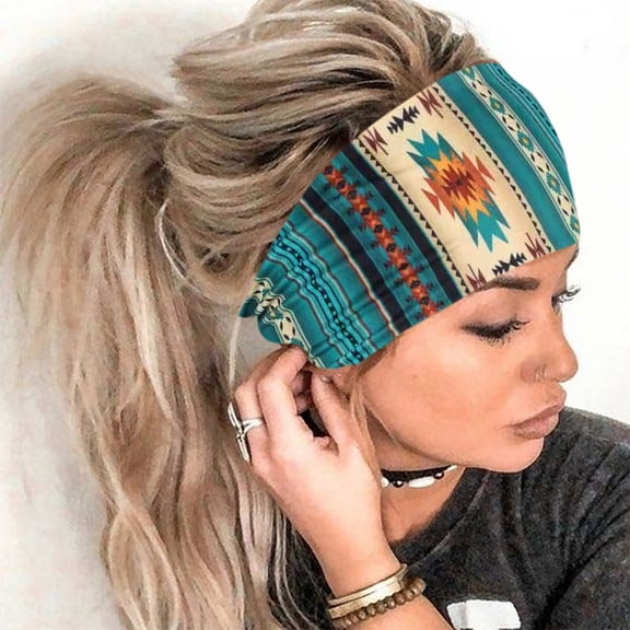 Women's Printed Sports Headband - Wide Edge Soft Yoga Headwrap - Style 1