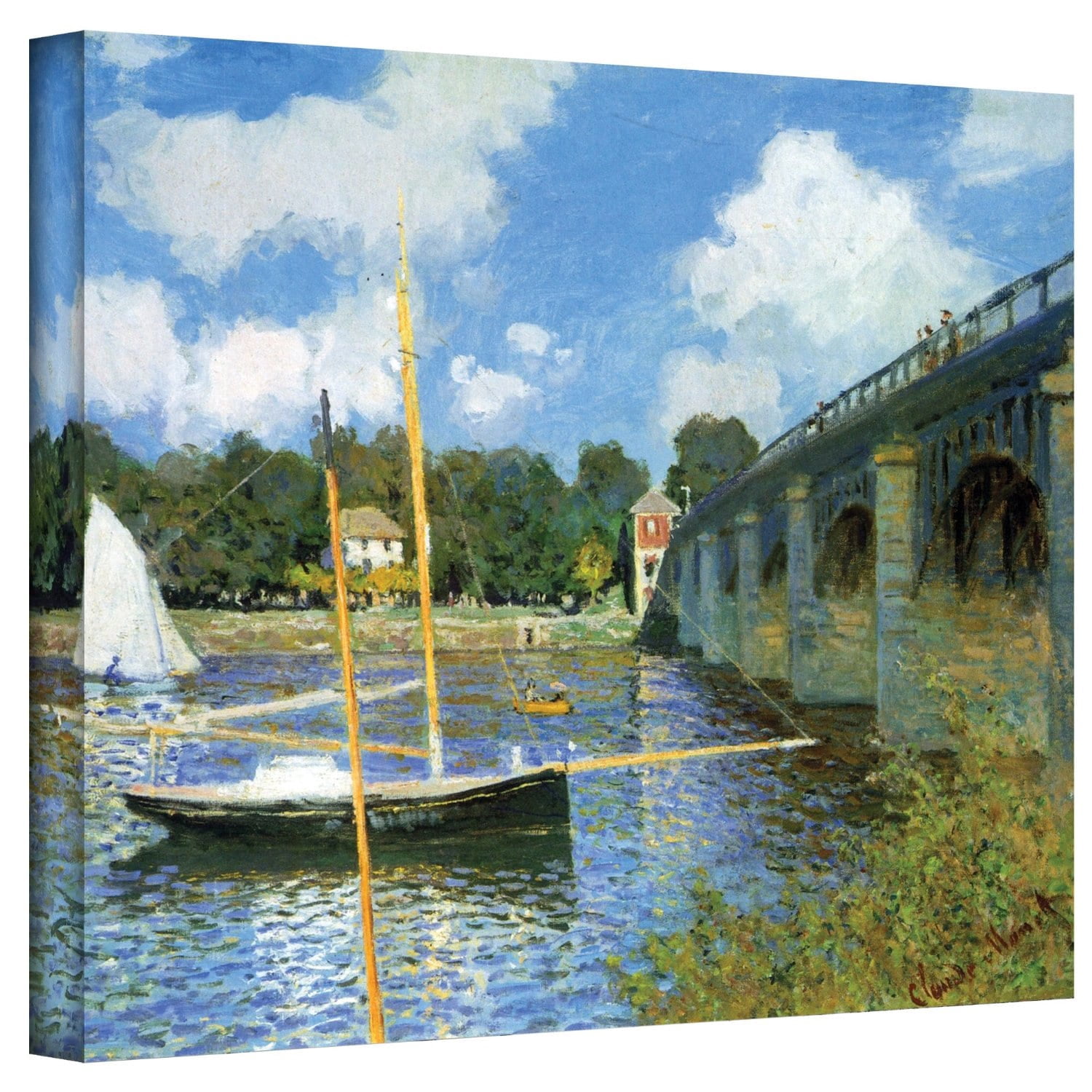 Claude Monet "The The Bridge Of Argenteuil" Gallery-Wrapped Canvas