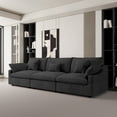 thumbnail image 2 of The Magic Home Canapé Sectionnel Modulaire en Lin à 3 Places, Noir, 2 of 14