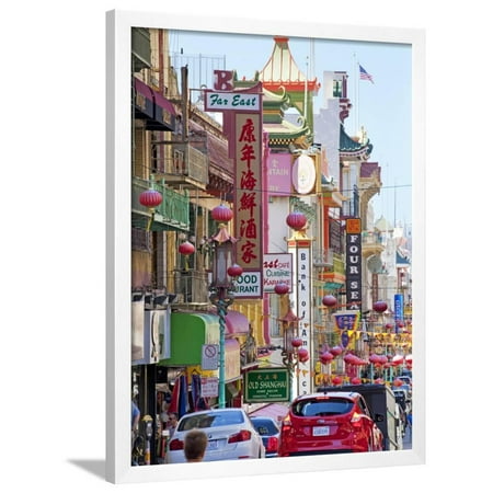 Street Scene in China Town Section of San Francisco, California, United States of America, North Am Framed Print Wall Art By Gavin