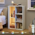 thumbnail image 6 of Pinmoco 5-Cube Reversible Toy Storage Organizer LED Kid's Shelf Multipurpose Bookcase, Gray, 6 of 12