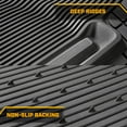thumbnail image 4 of Cat® TerrainGuard™ Heavy-Duty 3-Piece All-Weather Rubber Floor Mats for Car, Gray, 4 of 7