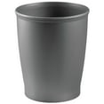 thumbnail image 4 of mDesign Small Plastic Bathroom Garbage Can - 1.6 Gallon - 2 Pack - Charcoal Gray, 4 of 5