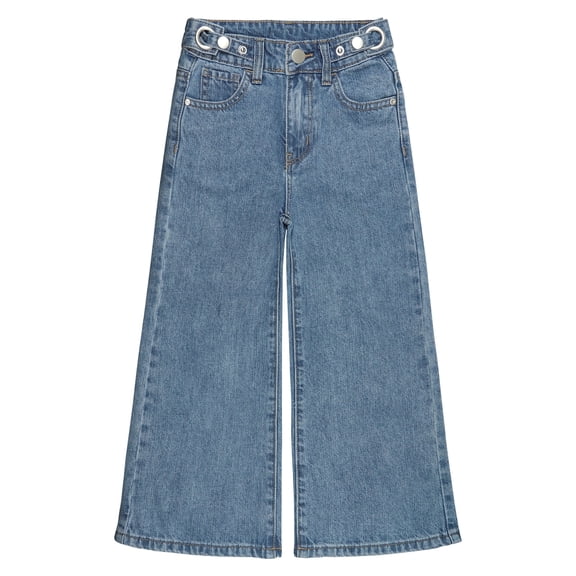 KIDSCOOL SPACE Girls Flare Jeans,Little Girl Bell Bottom Summer Denim Pants,9-10 Years