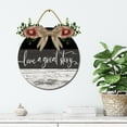 thumbnail image 4 of Front Door Porch Decorations Live a Great Story Door Hanging Sign 12 inch Wooden Wall Sign, Rustic Holiday Wreath Decor for Front Door Porch Home Window Wall Farmhouse Decorations, 4 of 5