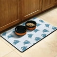 thumbnail image 3 of Colorful Crab Dog Food Mat – Nautical Vintage Watercolor Cartoon Black White Tropical Sea Life Ocean Marine Beach Pet Feeding Mat 17x30, Non-Slip Absorbent Quick Dry Easy Clean, 3 of 7