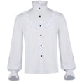 thumbnail image 1 of Style Cosplay Shirt Elegant Halloween Performance Costume Gothic Lace Blouse for Daily Wear, 1 of 3