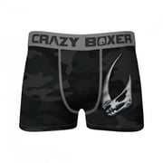 814753-medium 32-34 The Mandalorian Mudhorn Crest Crazy Boxer Briefs, Black Camo - Medium 32-34