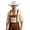 White, variant on Western Fringe Fedora Cowboy Hat With Folded Brim For Outdoor Bar Party Beige