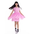 thumbnail image 5 of Barbie Girls All Over Print Tulle Dress with Short-Sleeves, Sizes 4-12, 5 of 10