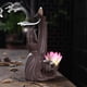 thumbnail image 3 of Porta incienso con forma de mano de Buda para decoración del hogar con soporte para flores Flor rosa, 3 of 9