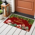 thumbnail image 4 of Merry Christmas Entryway Rug 2'x3'&nbsp; Non Slip Front Door Mats, Winter Xmas Gifts Pine Tree Light Balls Entrance Rugs Indoor Outdoor Carpet, Washable Floor Mats Small Area Rug for Bedroom Kitchen, 4 of 8