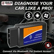 Q&Q BASICS OBD2 Scanner Bluetooth, Auto Fault Code Reader Tool, Bluetooth OBD2 Scanner, Blue Driver OBD2 Scanner for Car Diagnostic Interface