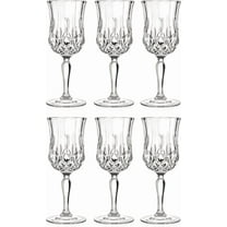Barski Crystal Wine Goblets – Set of 6 Stemmed Glasses for Red or White Wine – 5.4 oz, European Made