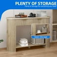 thumbnail image 3 of DEXTRUS 47.2" Fluted Console Table with Drawer & Storage Shelf, Rustic Entryway Table, Oak, 3 of 8