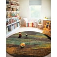 thumbnail image 4 of Unique Loom Jardin Collection Area Rug - Lilly (6' 1" Round Multi/Beige), 4 of 7
