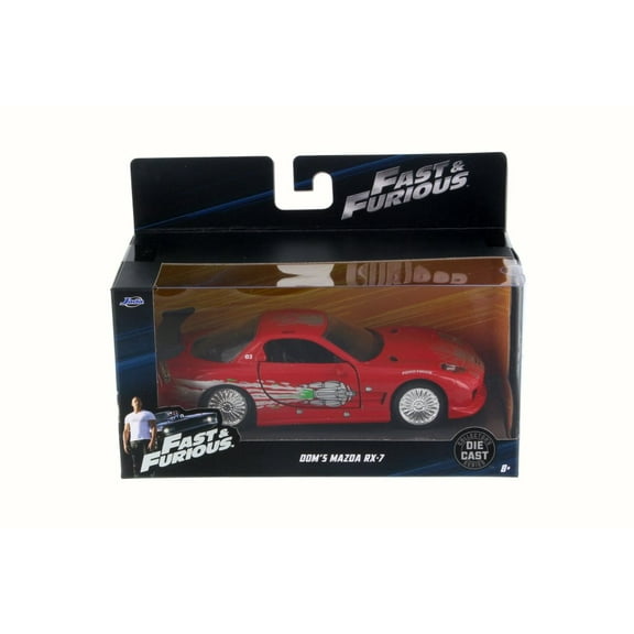 Dom's Mazda RX-7 F8 "The Fate of the Furious" Movie, Red - Jada 98377 - 1/32 Scale Diecast Model Toy Car