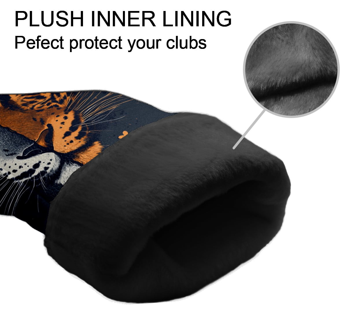 Golf Club Covers PU Leather Waterproof Head Covers for Fairway Woods Hybrids