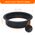 thumbnail image 2 of Inner Fire Pit Ring, Outdoor Steel Firepit Ring Outer Large Bonfire Fire Pit Insert Round, In-Ground Fire Pit, Outside Wood Burning DIY for Camping Garden Patio, 2 of 6