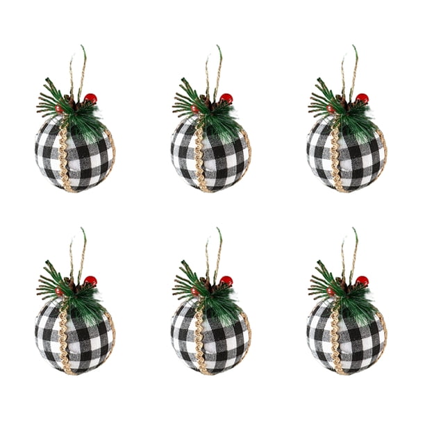 Yuarrent 6 UNIDS Bola de Navidad Colgante Árbol Chimenea Escaparate de Pared Decoración Colgante de Navidad Temática Festiva Año Nuevo Fotografía Kits de decoración para fiestas tipo 5 Yuarrent HA070109-05