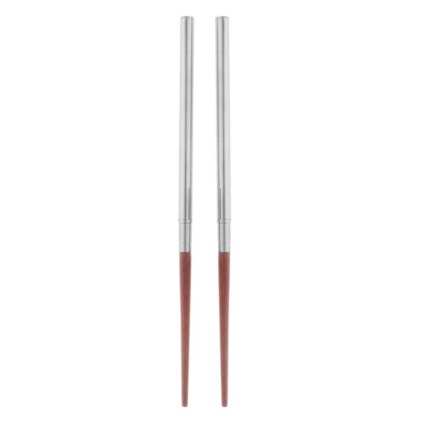 Almacenamiento plegable Palillos portátiles Cubiertos seguros reutilizables Camping Picnic al aire libre Sándalo rojo OPP kusrkot Palillos plegables
