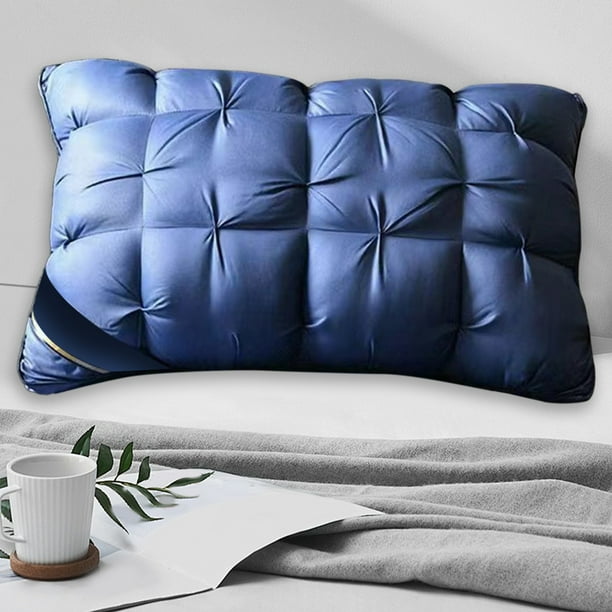 Almohada cervical de soporte, suave y tersa, protege el cuello, cómoda y decorativa para el hogar, con relleno de fibra de alta densidad. Diseño portátil. Medidas: 48 x 74 cm (18,89 x 29,13