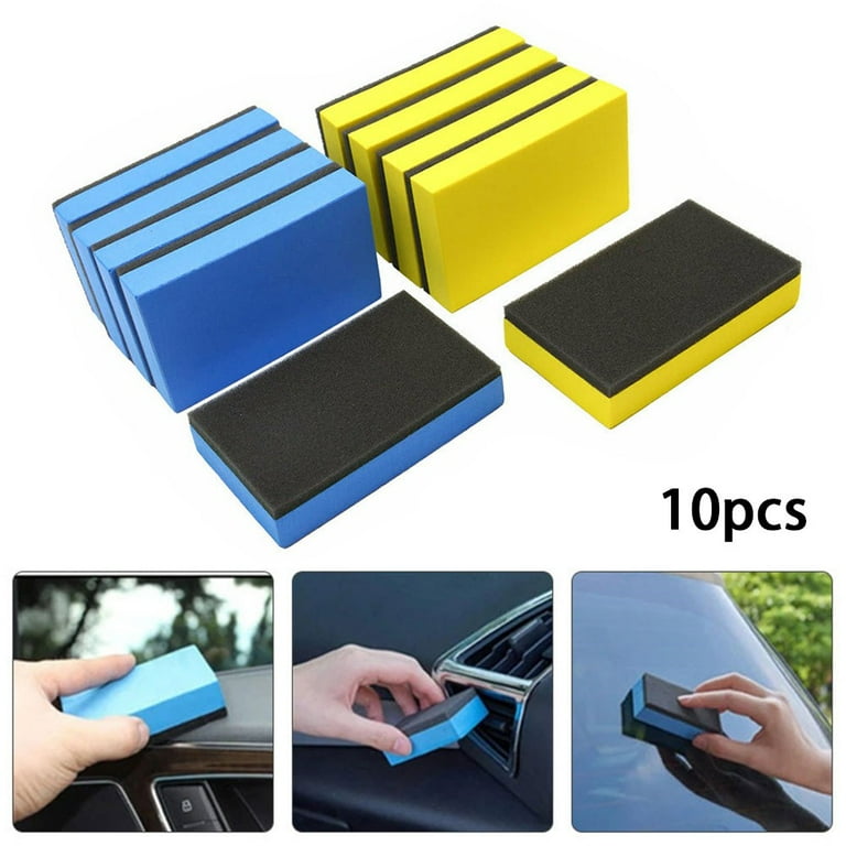 10Pcs Car Ceramic Coating Sponge Glass Nano Wax Coat Applicator Polishing  Pads 