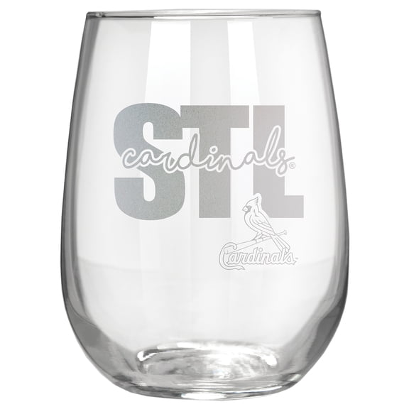 St. Louis Cardinals Etched 17oz. City Stemless Wine Glass