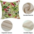 thumbnail image 3 of Merry Christmas Pillow Covers 18x18 Inch Pack of 2,Green Christmas Watercolor Holly Berry Throw Pillow Covers Winter Christmas Decor Linen Pillowcase Farmhouse Cushion Case for Sofa Couch Bed, 3 of 6