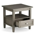 thumbnail image 3 of Atlin Designs 1 Drawer and Shelf Wood End Table in Farmhouse Gray, 3 of 5