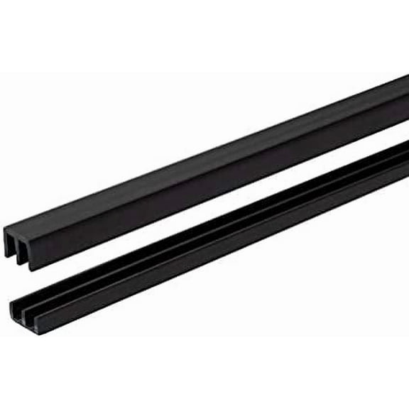 Randall Manufacturing 1/4" Plastic Sliding Door Track (Black, 3 FT)
