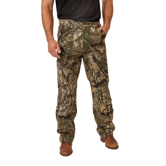 Realtree Men's Camo Hunting Farmhand Pants, Cotton Duck Canvas, Water-Resistant