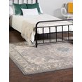 thumbnail image 3 of Unique Loom Salzburg Collection Classic Traditional Design Oriental Inspired Border Area Rug, 4 ft x 6 ft, Gray/Beige, 3 of 5