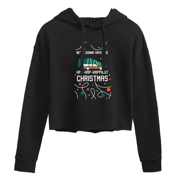 National Lampoon's Christmas Vacation - Hap-Hap-Happiest - Juniors Cropped Pullover Hoodie
