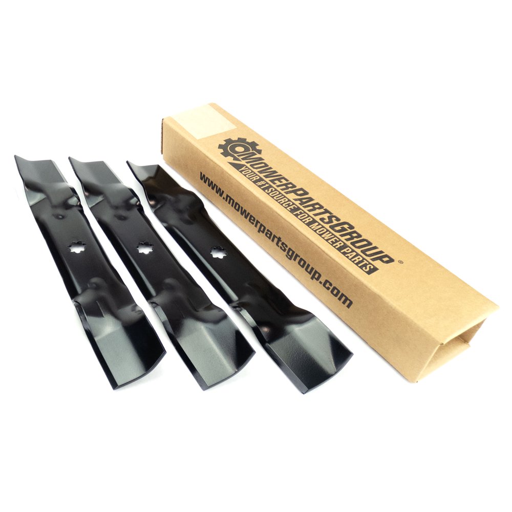 3 pack Lawn Mower Blades Replacement for 48" JD D140 LA130 X140 Z245