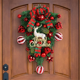 thumbnail image 5 of ckepdyeh Corona navideña decorativa colgante adorno corona artificial día de Navidad para puerta de entrada, pared, chimenea, 5 of 7