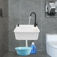 thumbnail image 5 of Heavy-Duty Utility Sink, 20.08x17.52x9.45in, Impact-Resistant PP & Alloy Faucet, Versatile for Commercial Kitchens/Art Studios/Greenhouses, 5 of 20