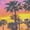 Sunset Palm Trees, variant on BDK CBAS-3101 Foldable UV Blocking Universal Automotive Window Shades