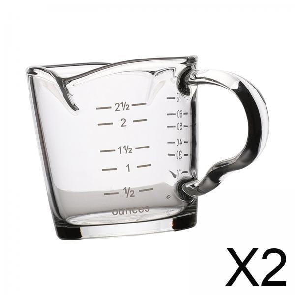2 Tazas Medidoras De Espresso Con Escala, Taza De Leche Con Asa Para Café