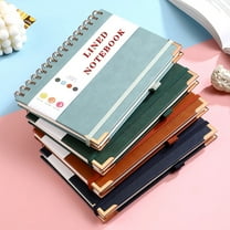 A5 Notebook, Daily Planner, Notepad, Spiral Bound, 52 Double-sided Pages, for Institute Note Taking, Desk Planning, and Journaling, Purple, by FAJHHA