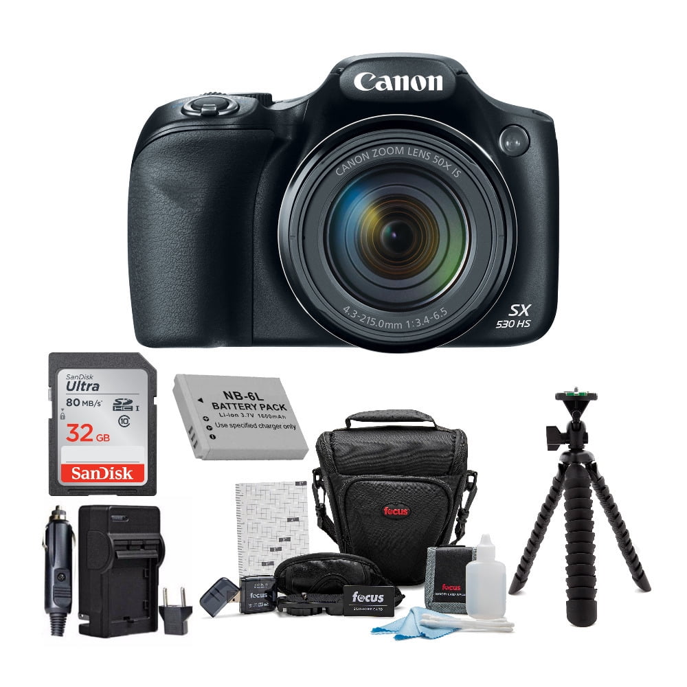 trimmen taart Grote waanidee Canon Powershot SX530 HS Camera with 32GB Deluxe Accessory Kit - Walmart.com