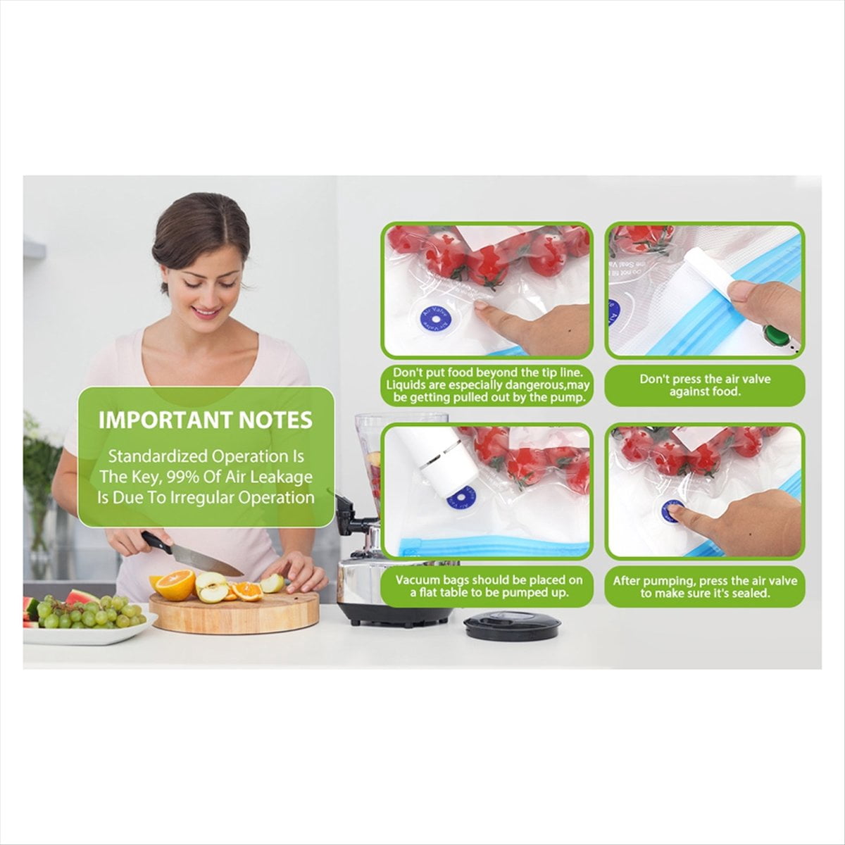 Vacuum Sealer for Food - Cordless Handheld Saver with 10 Pcs Bags, Preservation & Fresh