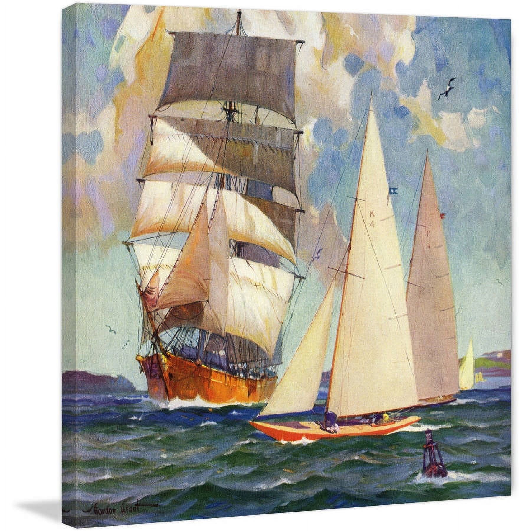 Marmont Hill - "Busy Waterway" Painting Print on Wrapped Canvas