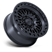 17x8.5 KMC KM554 Aztec Matte Black W/ Gloss Black Lip Wheel 6x4.5 (0mm)