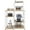 White Maple, variant on SOGES 4-Tier Kitchen Baker's Rack Utility Microwave Stand with 5 Hooks, Metal Storage Shelves, White Maple