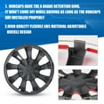 thumbnail image 3 of 17" White & Red Hubcaps/Wheel Covers for Most Cars,Set of 4 Snap on Car Truck SUV Hub Cap,ABS&PC Material, 3 of 8