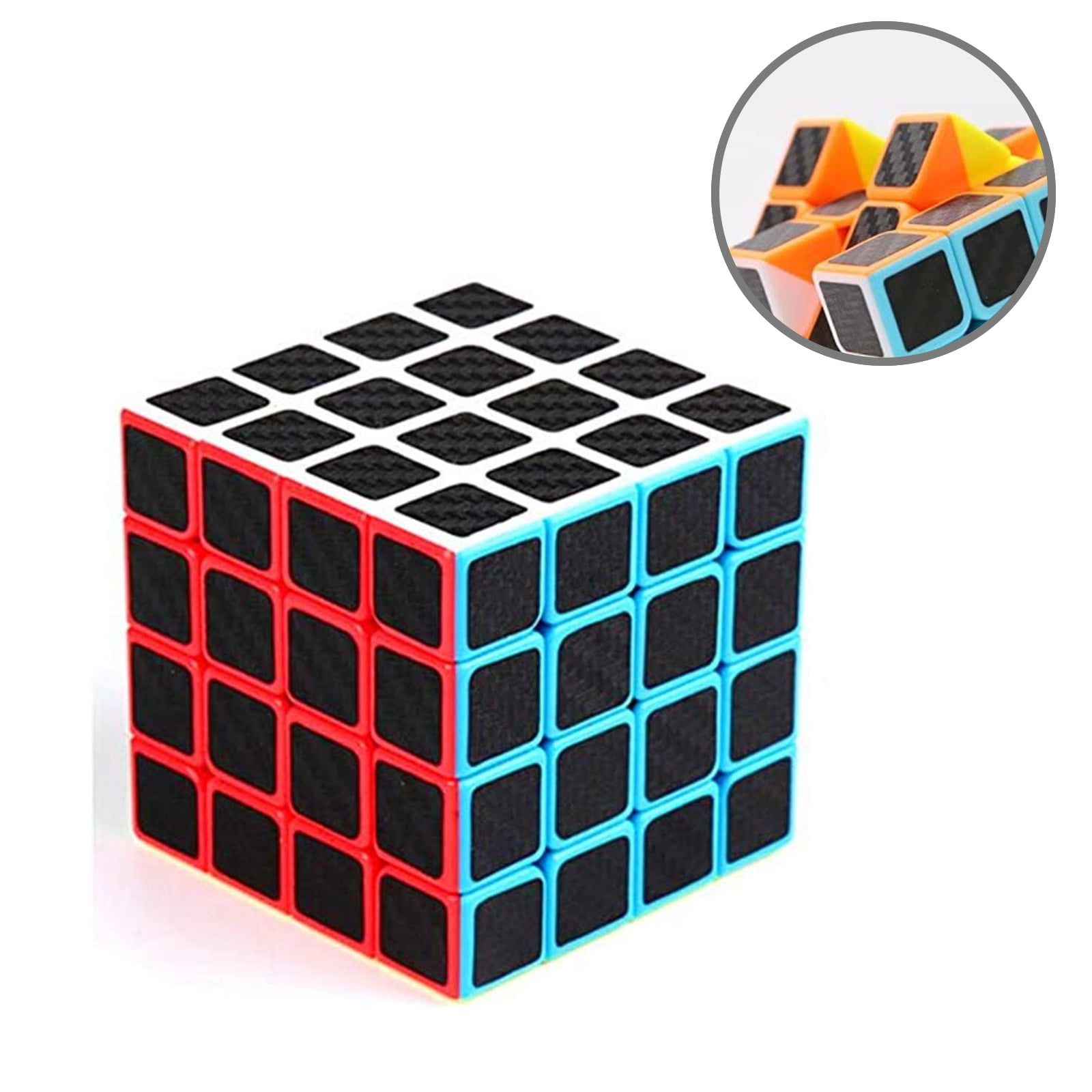 Smooth Magic Cube 4x4x4 TOYESS Speed Cube 4x4 Carbon Fibre Professional Puzzle 