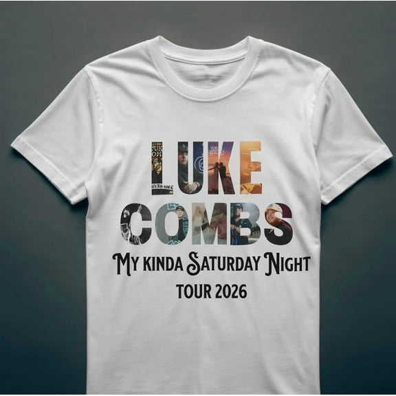 ZENUA Luke Combs Tour T Shirts Luke Combs Country Music Tee My Kinda Saturday Night Tour 2026 Shirt Hot Trending Shirt/Sweatshirt